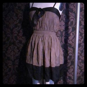 Brown and black dress